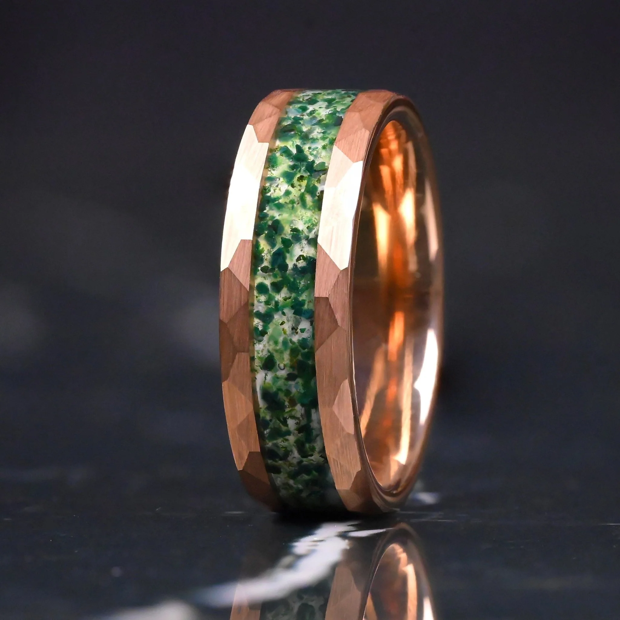 Sonnenwende - Moosachat Ringe Set - Image 3
