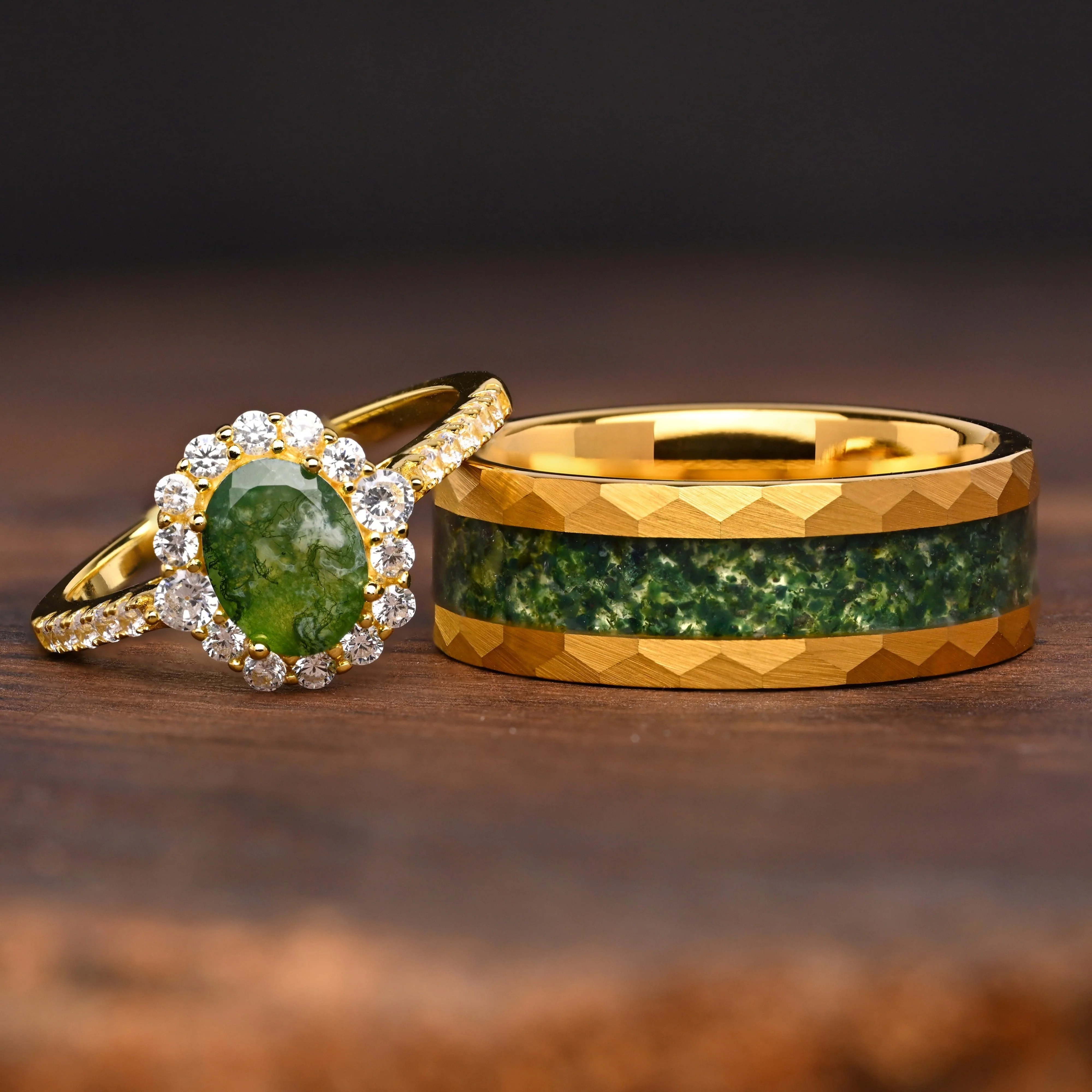 Grüne Seele - Ringe Set